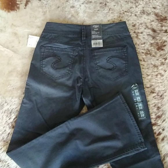 NWT SILVER SUKI JEANS JEANS. FADED BLACK. SZ 25X32 - Picture 4 of 11